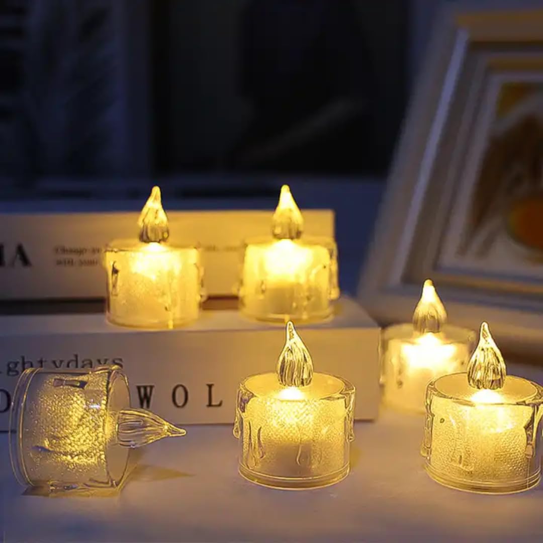 CraftVatika 2 Pcs Flameless and Smokeless Decorative Candles Transparent Acrylic Led Tea Light Candle for Diwali, Christmas, Festival,Candles (2 Pieces, Warm White, 3 cm) (B0CM8MN6D4) Amazon Price History, Amazon Price Tracker