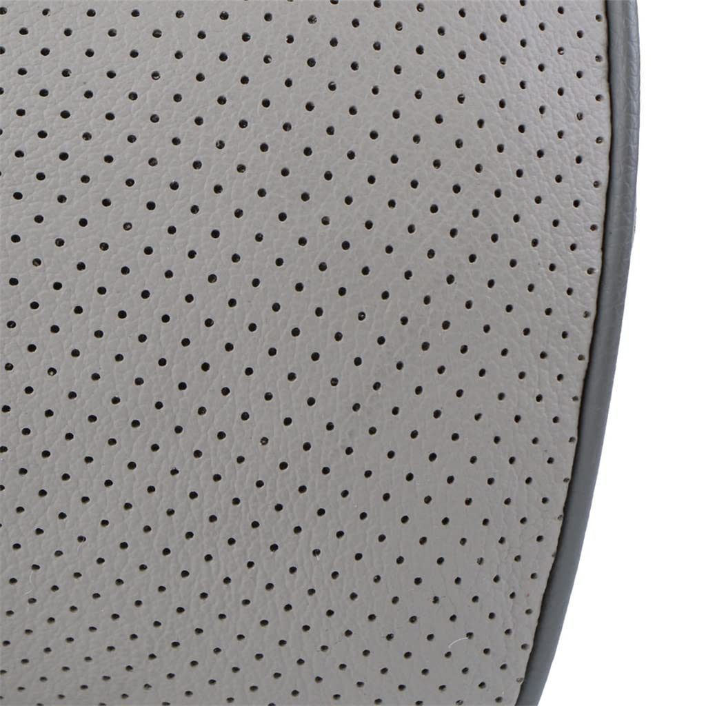 Soporte para el reposacabezas del automóvil Cuello/Asiento automático Almohada de Seguridad Protección de la Almohada de Piel de Vaca Columna Cervical (Color : Black)