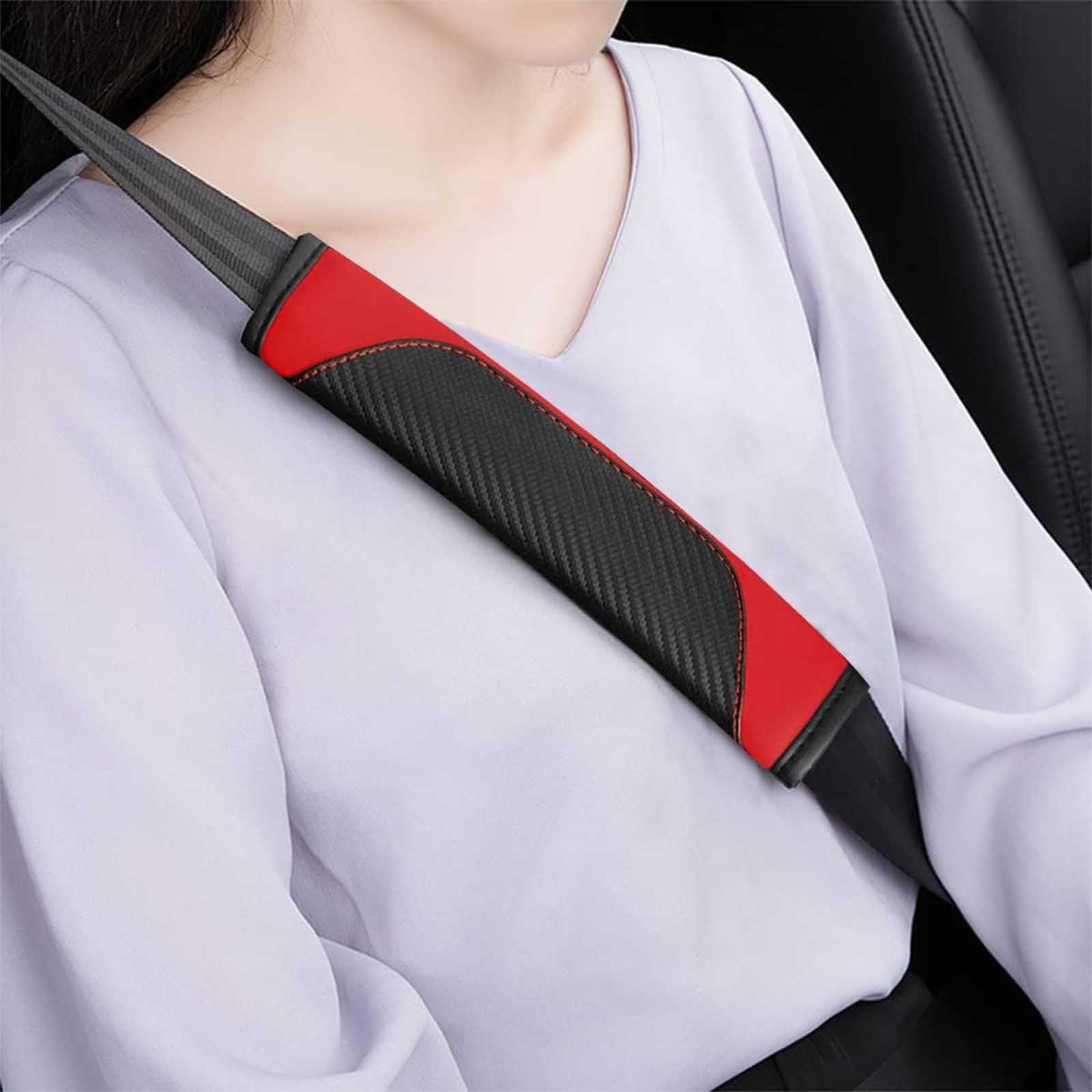 Cuscinetti per Cintura di Sicurezza Compatibili con BYD E3 2pcs | Cuscinetti per Cintura di Sicurezza Pelle Morbida Protettore Spalla Traspirante Antiscivolo