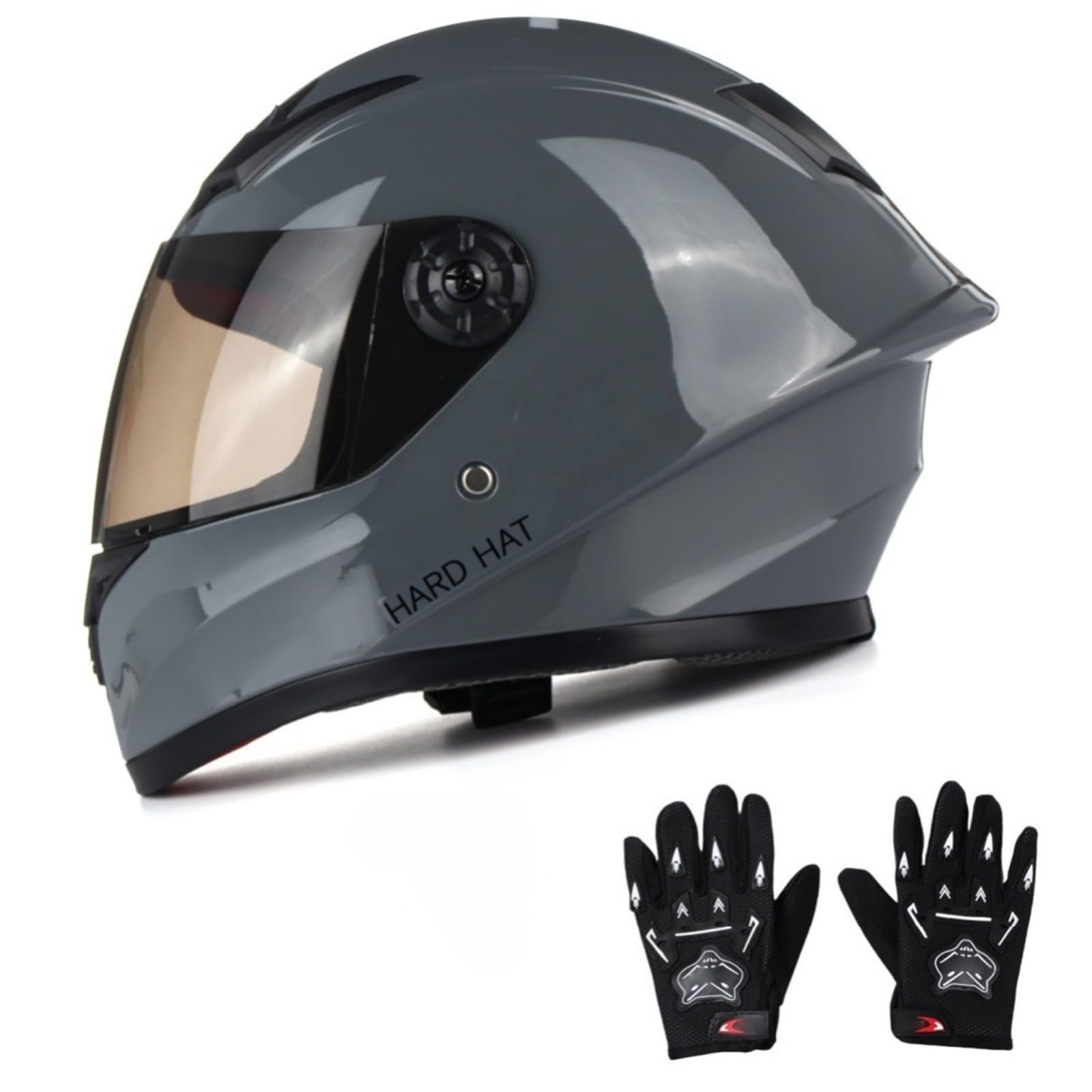 Kask dziecięcy z integralną twarzą, kask rowerowy dla chłopców i dziewcząt, kask motocyklowy z wizjerem, kask dziecięcy do jazdy na rowerze, motocyklu i skuterze 7,M (49-50 cm)