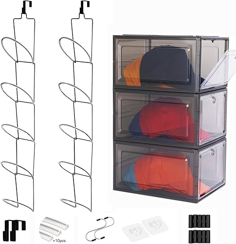 Livememory Perchero para sombreros, estante para pelucas, organizador de gorras de almacenamiento para gorra de béisbol