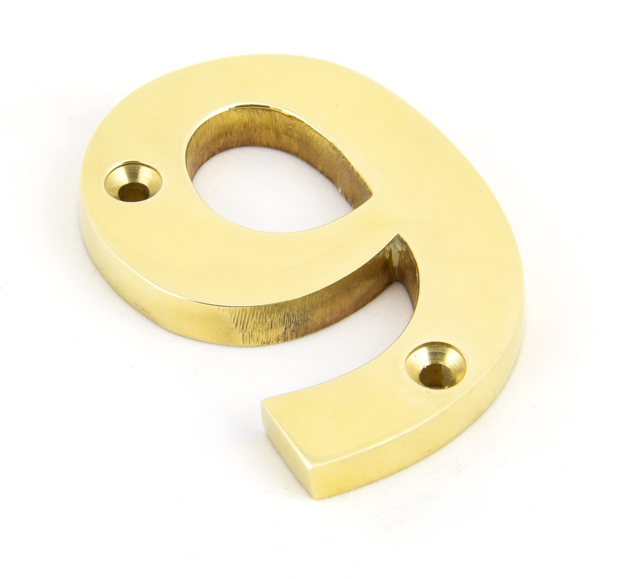 From The Anvil Polished Brass Numeral 9