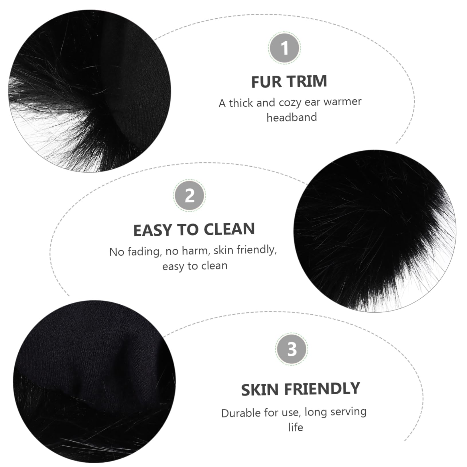 3pièces Bandeau Fausse Chaude Accessoire De Tête Élégant Et Confortable Pour Hiver Pour Ski Extérieur Activités De Plein Air
