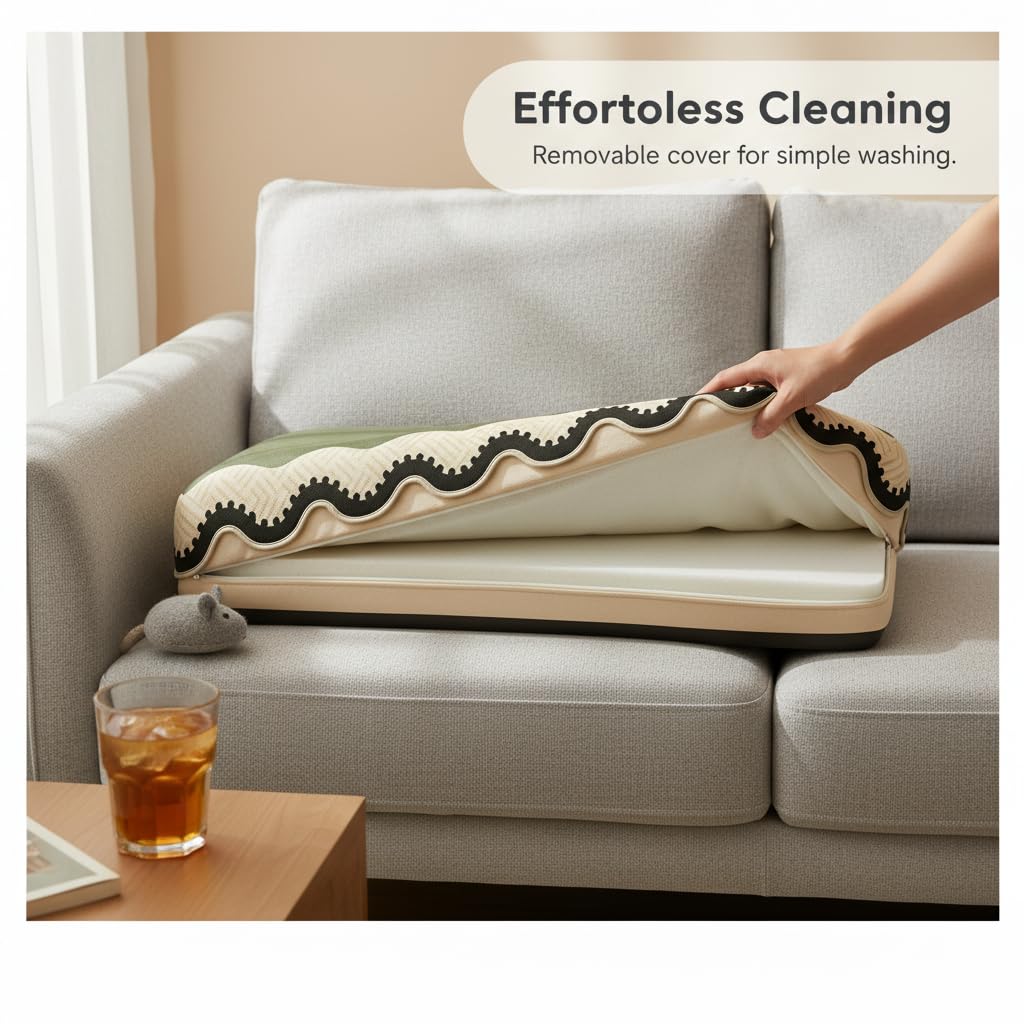 Coussin Canapé Rafraîchissant Lavable, 90x120cm | Fibre soie rafraîchissante - bords liés - lavable en machine - sécurité A - pour animaux