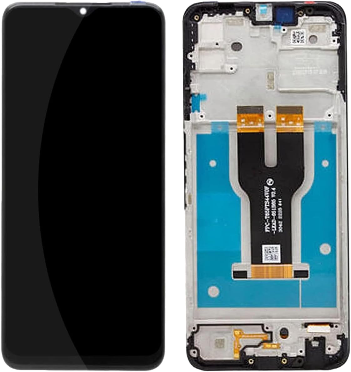 LCD Screen Display Touch Digitizer Assembly with Frame Replacement for T-Mo Bile REVVL 6X LCD Screen TMRV065G 6.52"