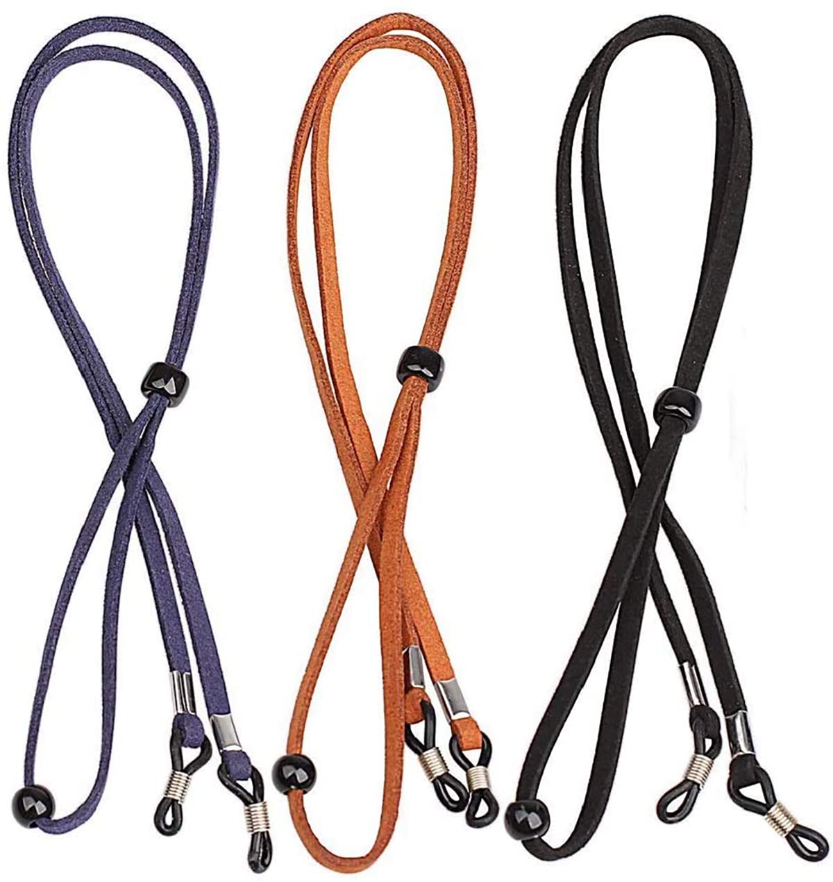 FUNI3 Pcs Glasses String, Universal Eyeglasses Rope, Sports Glasses String, Adjustable Eyewear Strap, Eyewear Holder Glasses Holder Lanyards for Men Women