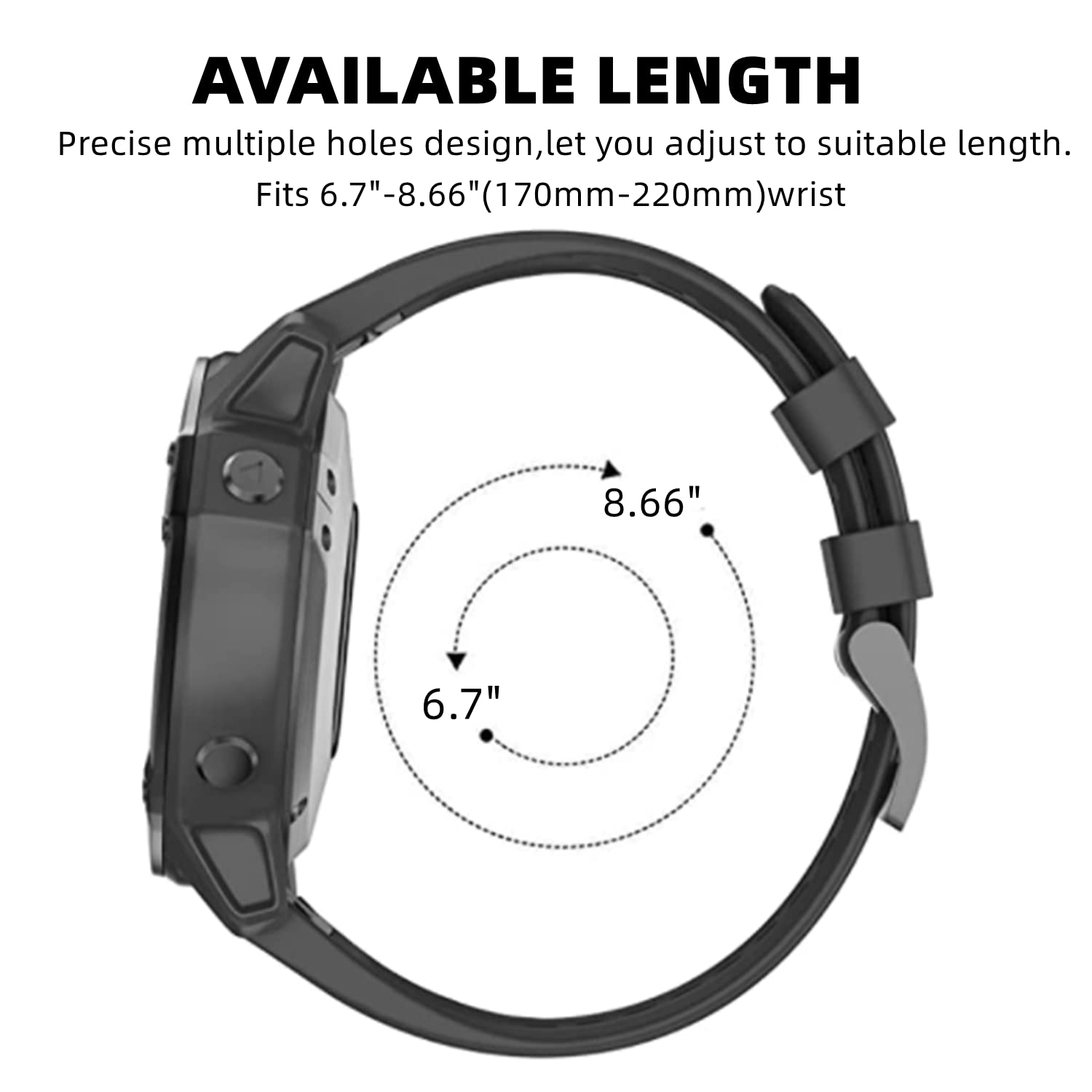 Montre Garmin Negatta Strap Compatible With Garmin Fenix 7/7 Pro/6