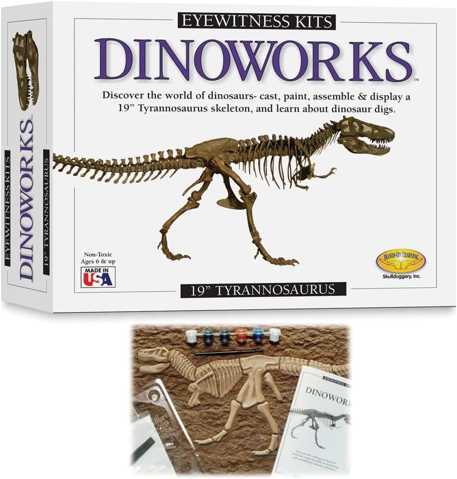- Eyewitness Kits Dinosaur Arts & Crafts Kit for Kids, Tyrannosaurus Rex Skeleton Magnets, Cast, Paint, Display and Learn, Fun Educational Gift for Boys & Girls, Ages 6+