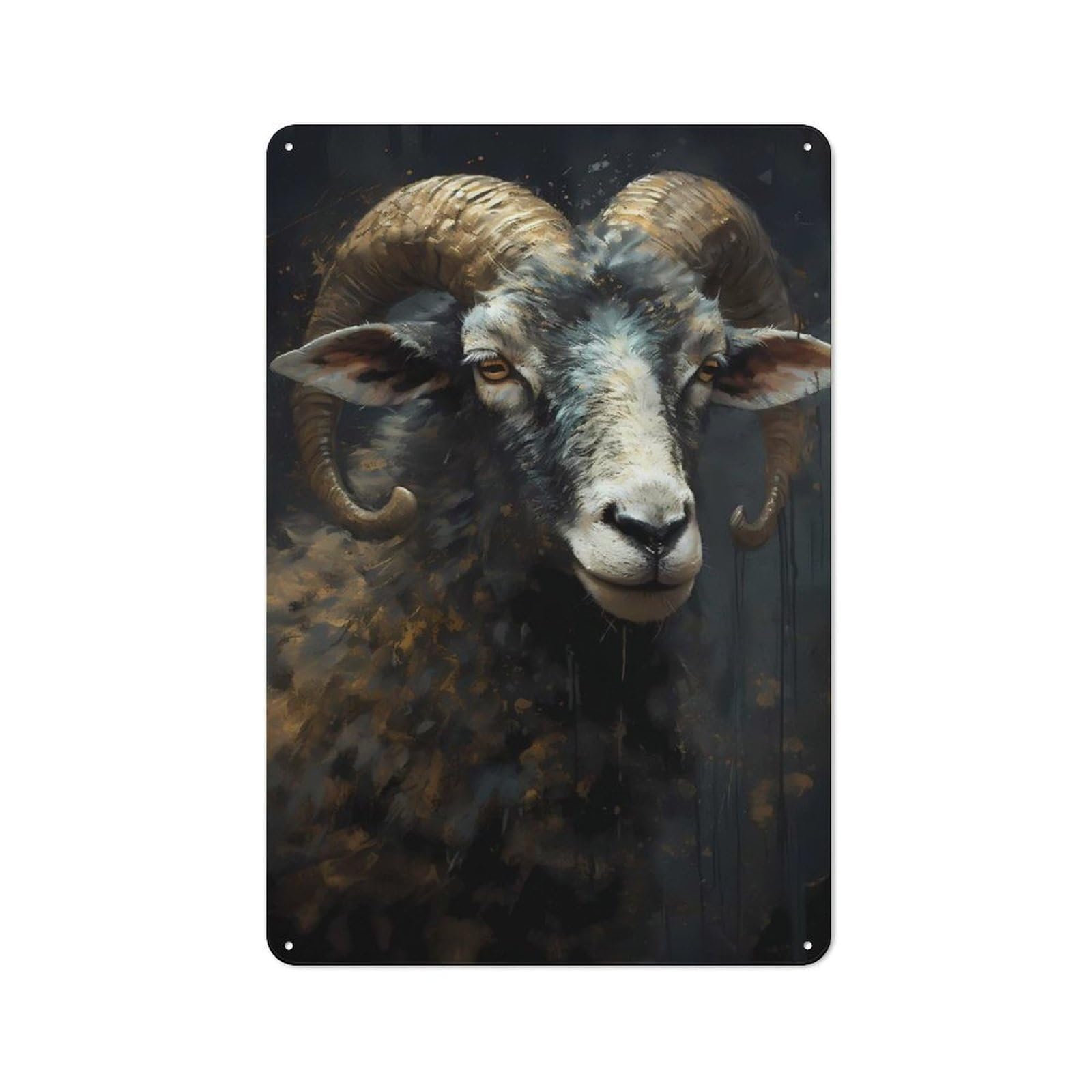 Junmoney Sheep Playful Rustic Metal Plaque 30X20cm For Hobby Room Or Studio, For Vintage Wall Decor Fans, For Garage And Workshop Walls