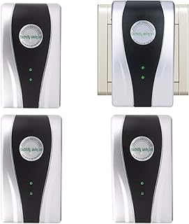 4 Pack Power Energy Saver Device Smart Power Factor Saver Electricity Saving Box Power Saving Box Electricity Reducer, 28KW House Electric Current Voltage Stabilizer Energy Power Saving Device