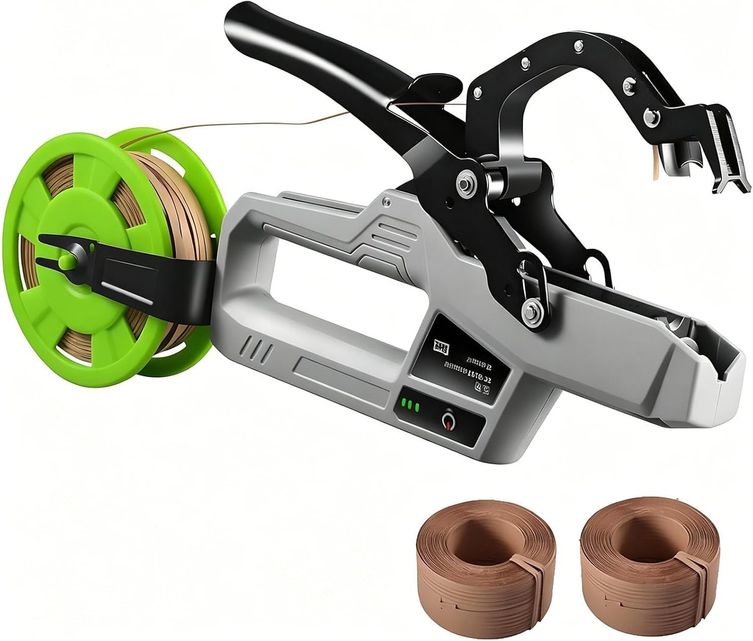 Cordless Plant Tying Machine, Auto Rechargeable Branch Tie Tool With 2 Thread Rolls, 45mm Binding For Grapes, Tomatoes, Vineyard