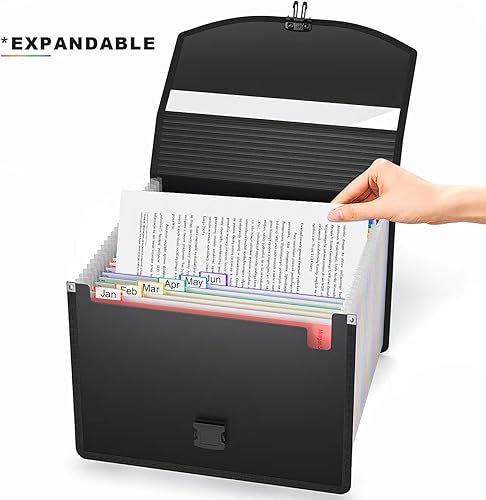Miniatura 2 de Carpetas de archivos expansibles con asa, ventana visible y parte inferior expandible
