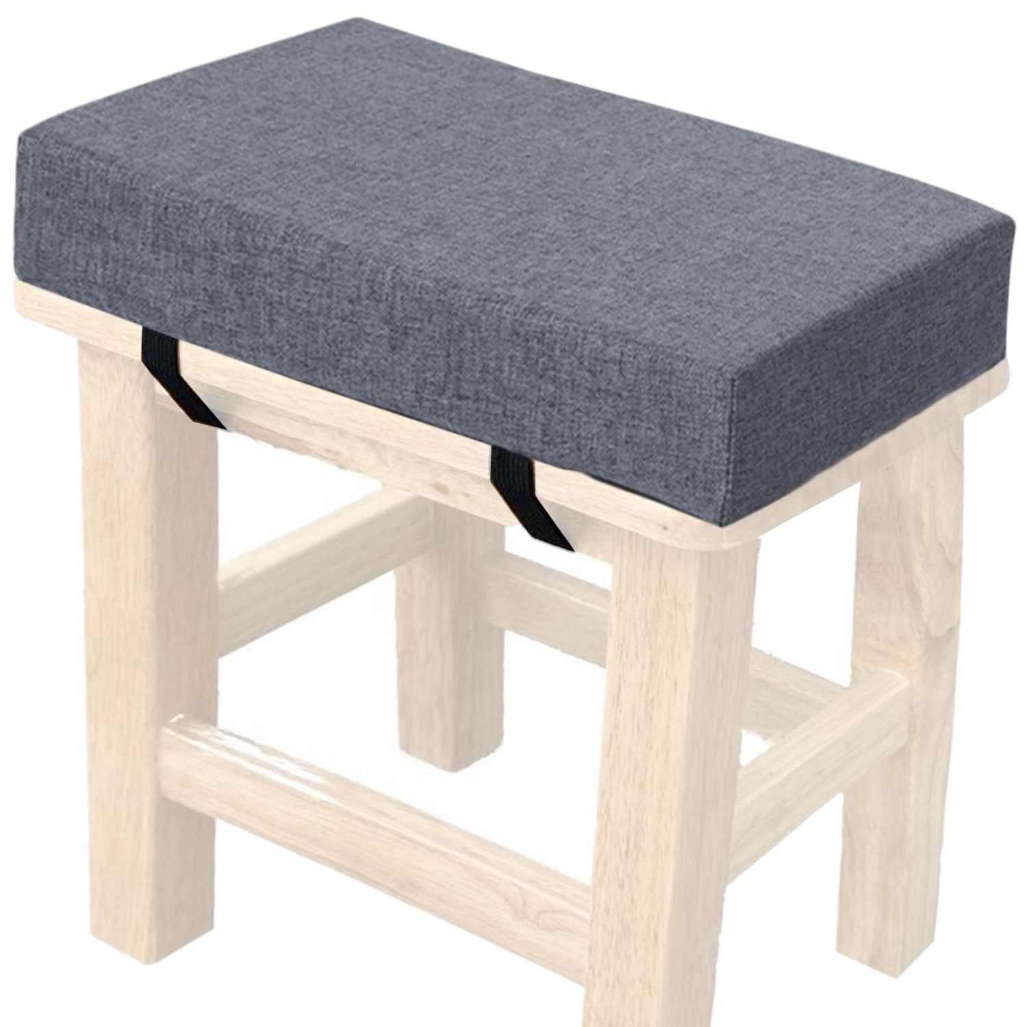 HKJGNH Memory Foam Square Seat Cushion3/5/8cm Thick,35/40/45/50cm Rectangular Stool Cushion,Anti - Slip, Seat Cushion seat Pads Dining Chairs with Removable Cover for Kitchen Bar Chairs(@1,30x30x8cm)