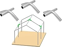 Vista 9 de Conectores de toldo de 1-3/8" de pico alto para estacionamiento de autos, juego de conectores para refugio, cubierta de terraza, estructura