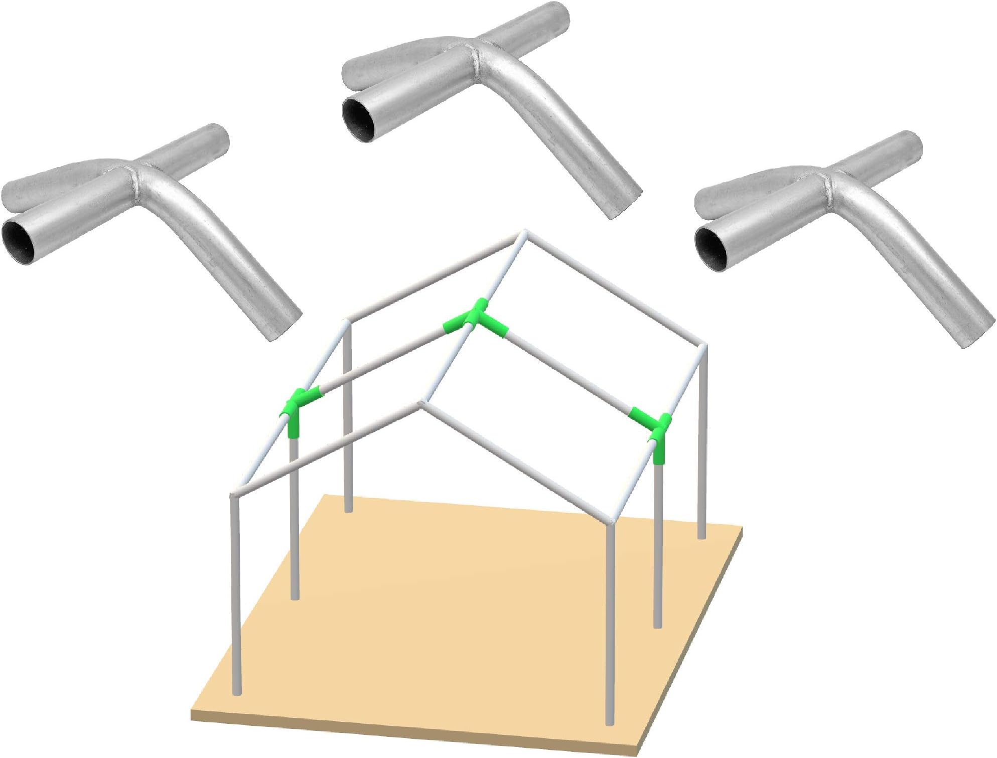 Canopy Fittings Connectors 1-3/8" Frame Set Couplers Carport Tent Shed 3 Way, 4 Way 3/Pack (4-Way)