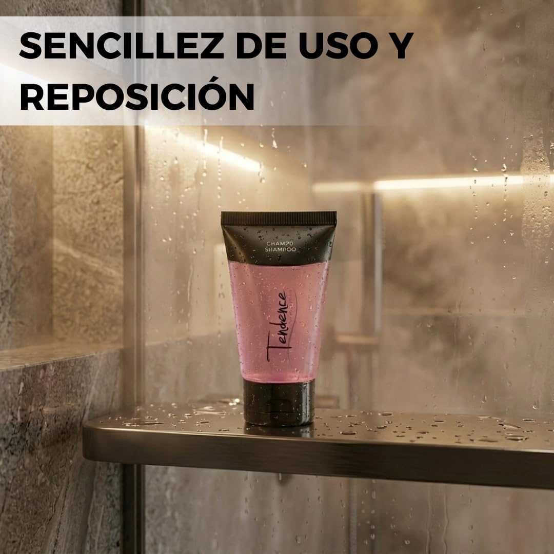 400 unidades de Tubo de Champú Amenities Hotel – Cosmética Hotelera Ecológica para Hoteles, Casas Rurales y Alojamientos Turísticos | Producto de Acogida para Habitaciones y Huéspedes.