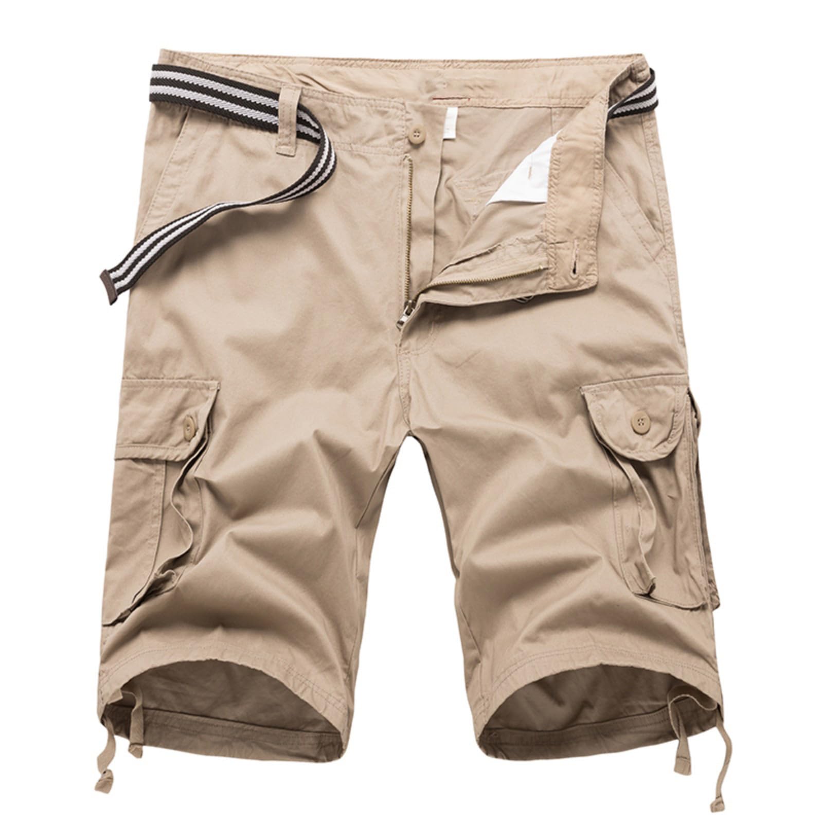 Mens 5" Cargo Shorts Cutton Twill Relaxed Fit Big and Tall Casual Workout Shorts Hiking Fishing Stretch Short Pants