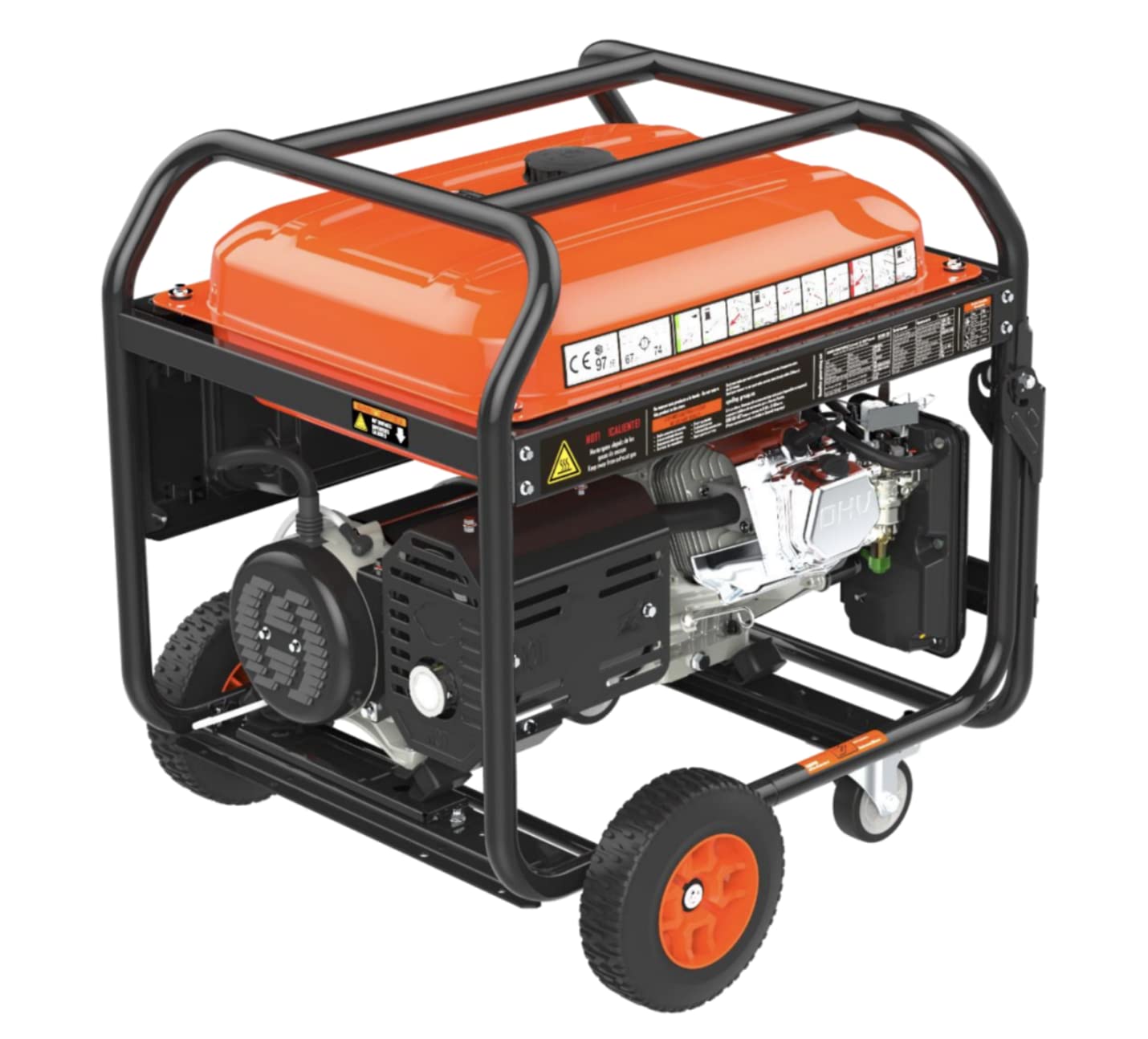 GENERGY Profi SVR SomportS 9200w LongTime Generador de gasolina (50 L depósito de 115 kVA 92 kW 400 V 8300 W 230 V interruptor de sobrecarga protección contra la falta de aceite 68 dB(A)7 mts