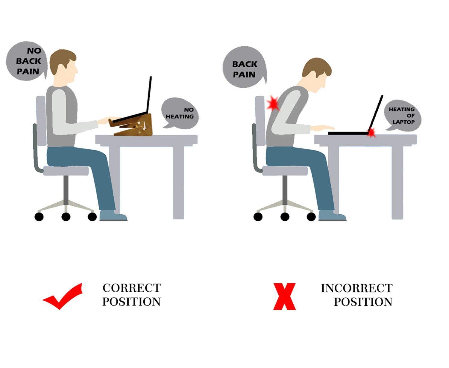 VAH U Detachable Laptop Vertical Holder Wooden Laptop Stand (Brown) 26 61I+ubkBjcL. SL1500