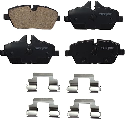 Miniatura 5 de Detroit Axle - Kit de freno para pastillas de freno de cerámica delanteras y traseras 2007-2015 Mini Cooper con accesorios de repuesto 2008 2009