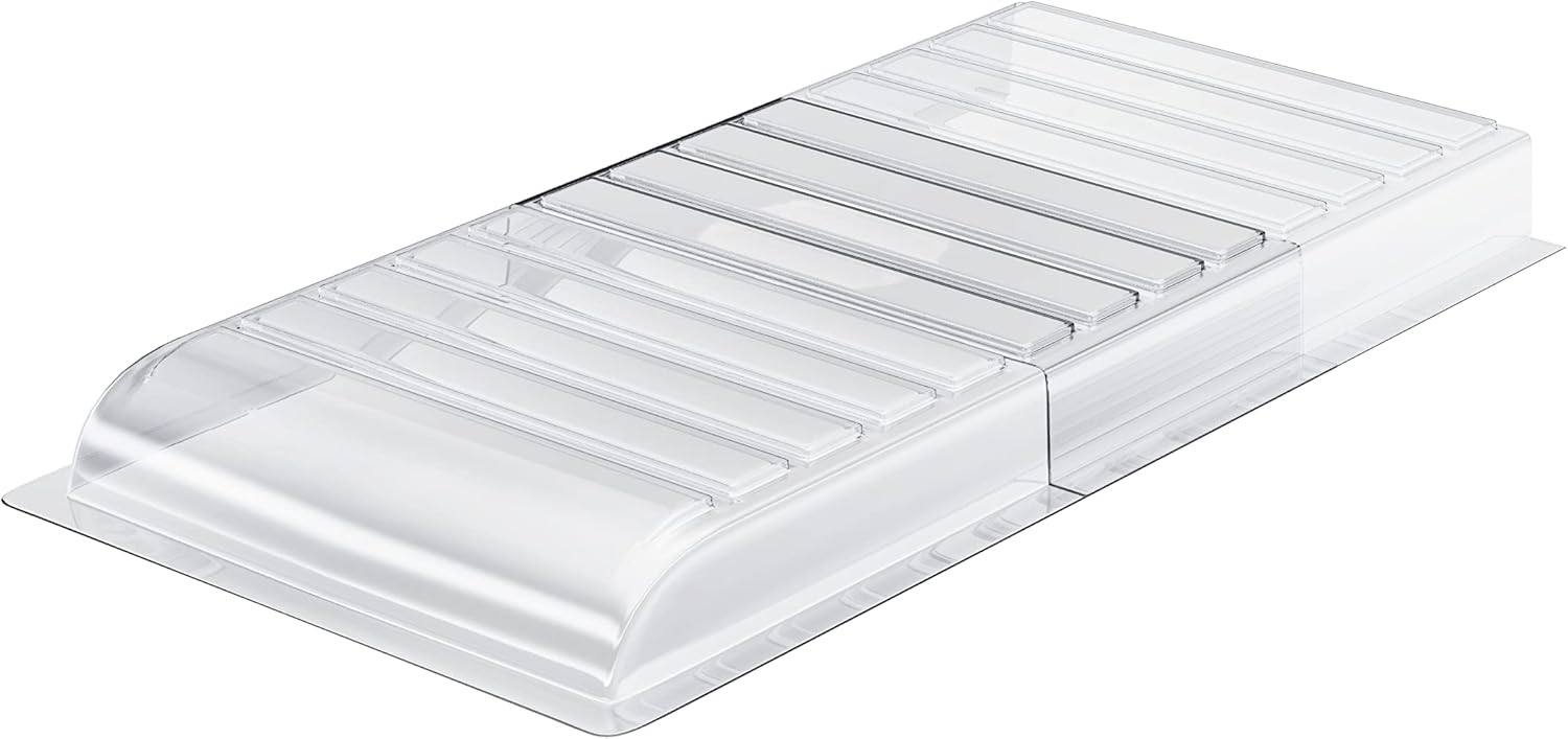 Air Vent Extender for Under Furniture, Includes Installation Tape, Stronger Plastic Material, Low Profile, Fits Floor Registers Covers Up to 11.3" Wide, 1.2" Tall, Extends from 17"-30"