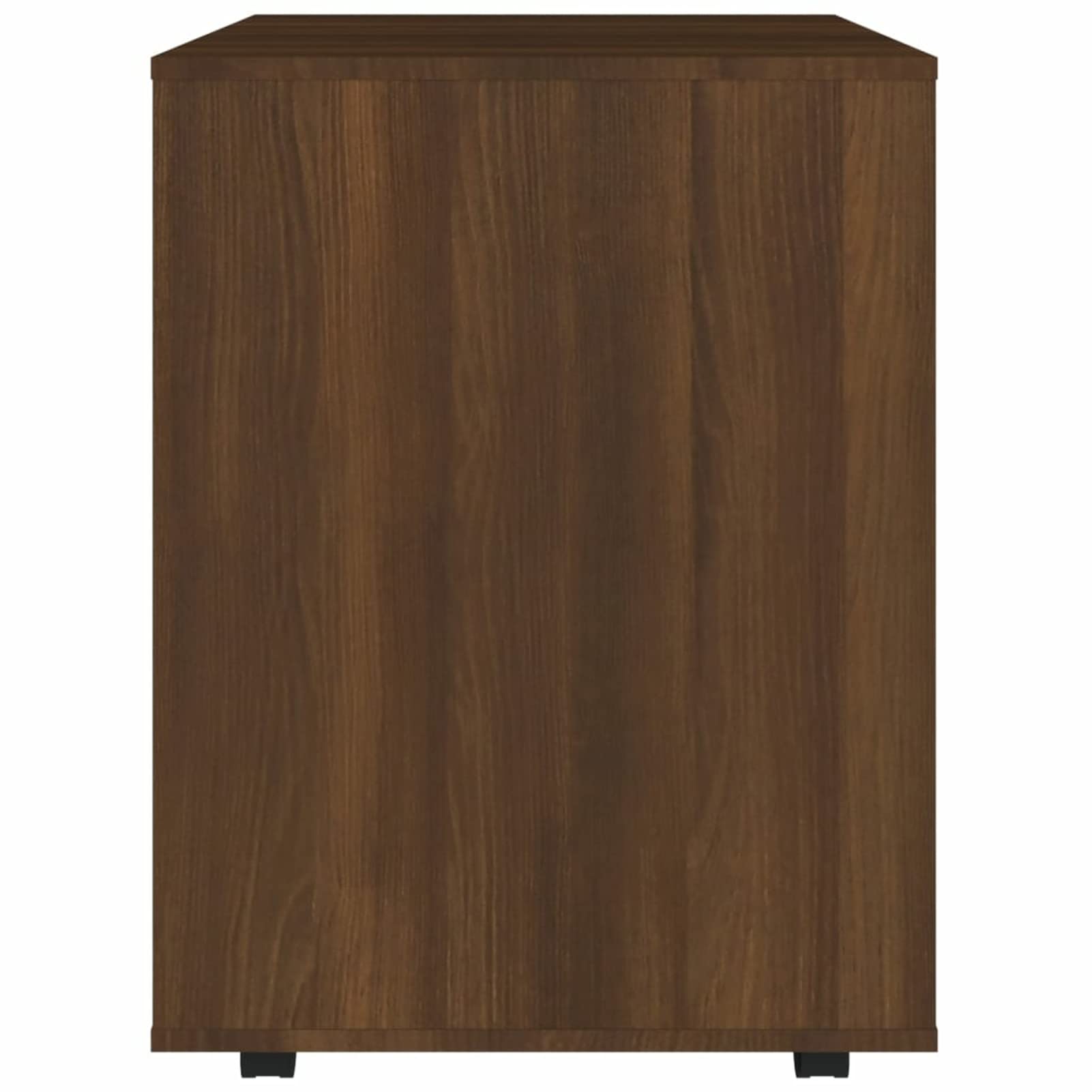 Armadietto con Ruote Rovere Marrone 60x53x72 cm in Legno,Carrello Porta Stampante, Mobiletto con Ruote, Supporto per Stampante in Legno, Classificatore per Documenti per Studio, Ufficio