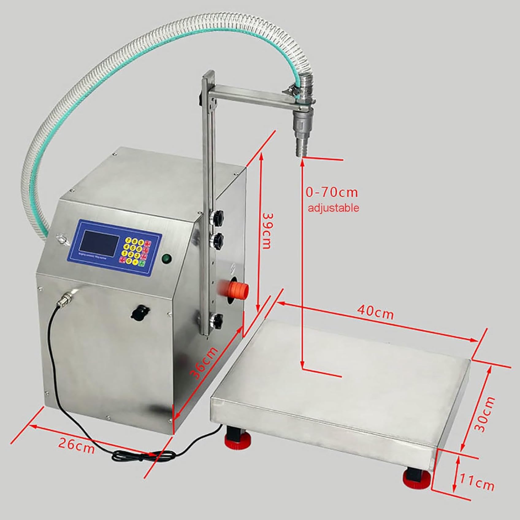 Máquina De Llenado De Líquidos con Bomba De Diafragma, Embotelladora Automática con Control Digital para Aceites Esenciales, Vino, Detergente Líquido para Lavavajill