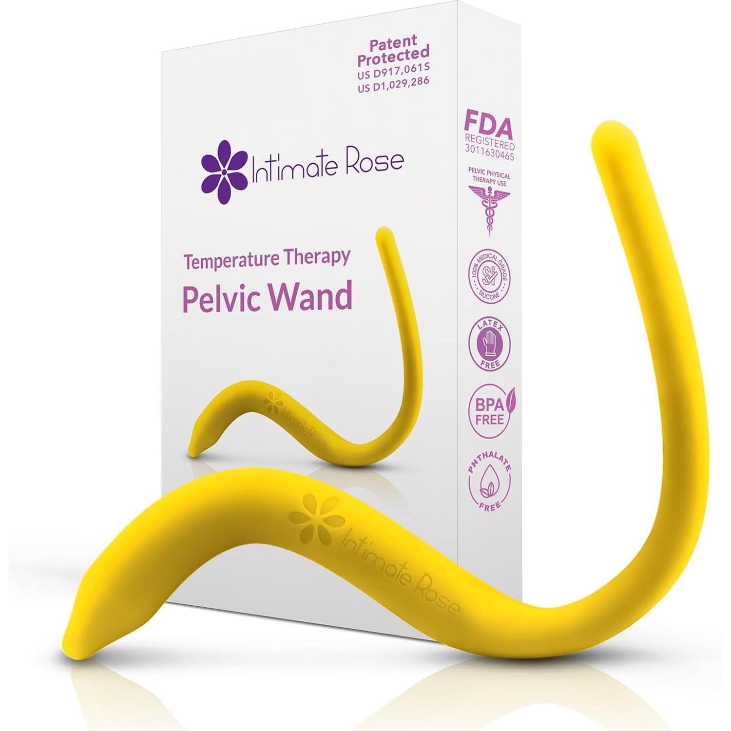 IntimateRose Warming/Cooling Pelvic Trigger Point Wand with Temperature Therapy for Pelvic Floor Muscle Pain Relief - Pelvic Physical Therapy Use