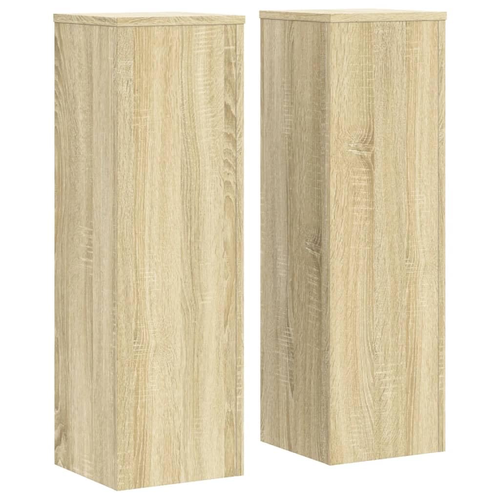 vidaXL Plant Stand 2pcs, Plant Pot Stand for Indoor Living Room, Plant Holder for Decorative, Flower Stand Flower Pot, Sonoma Oak Engineered Wood