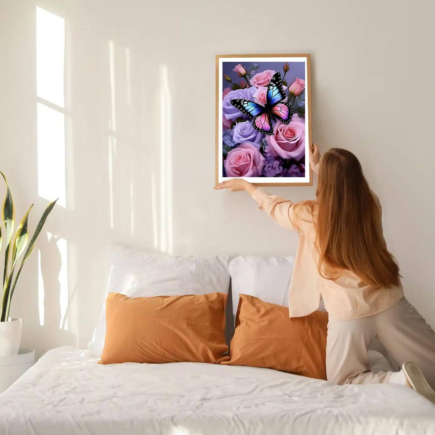5D DIY Diamond Painting Kits, vos met lichtketting, diamond painting afbeeldingen full drill, diamant strass, kristal borduurwerk, canvas schilderij, schilderij op nummer, voor kinderen en volwassenen
