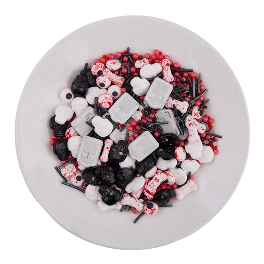 Eastron 1 Bottle Edible Halloween Sprinkles Decorating - Candy Eyes for Decorating - Halloween Gift Sprinkles - Edible Cake Cookie Decorations - Cupcake and Cake Topper - 3.35 ounces