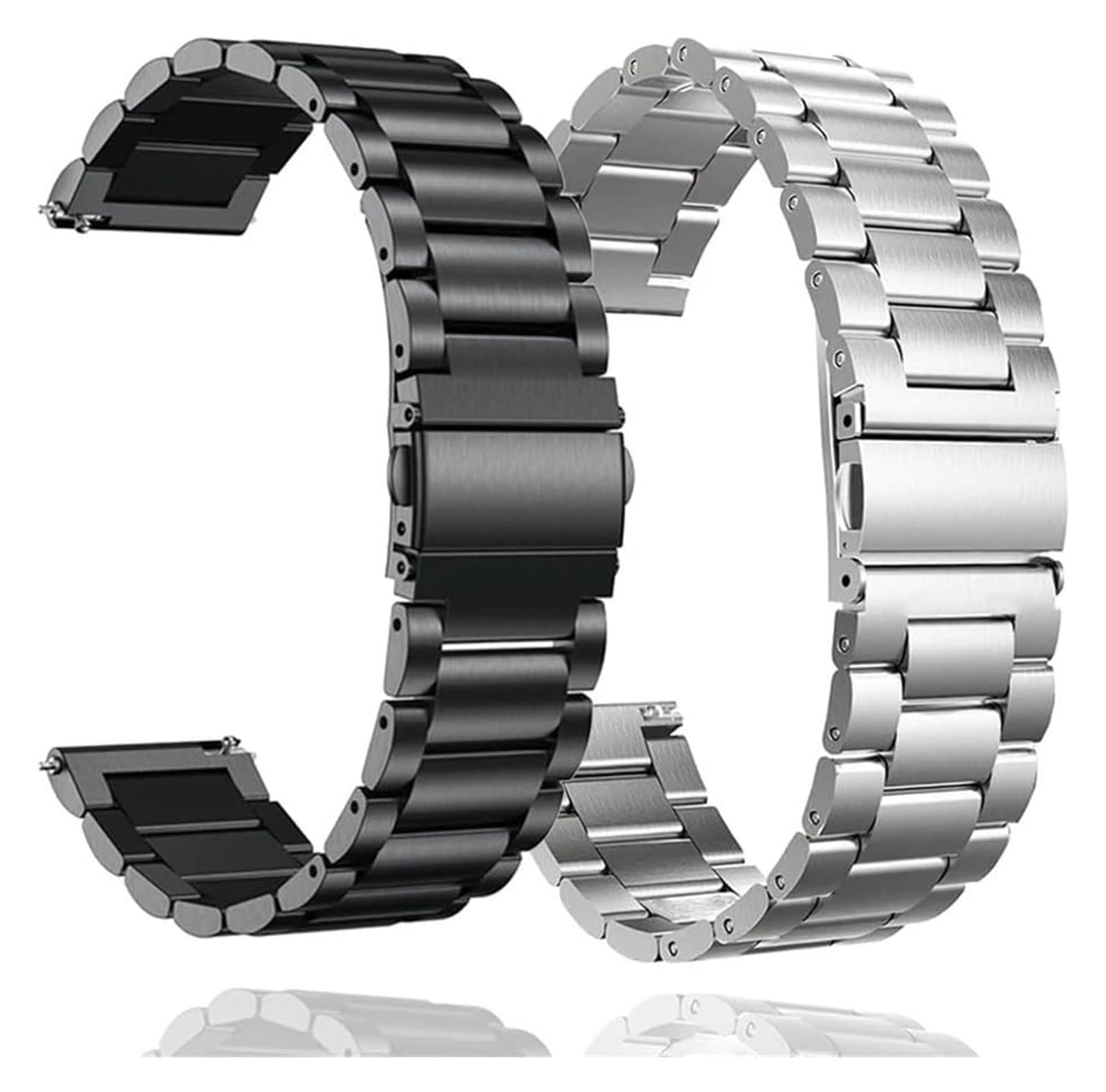 Uhrenarmband Massiv Edelstahl Uhrenarmband Armband Uhrenarmbänder 14 16 18 20 22 24 mm Schnellverschluss aus Edelstahl und Milanaise-Uhrenarmband aus Metall, faltbare Uhrenschnalle, universelles Uhren