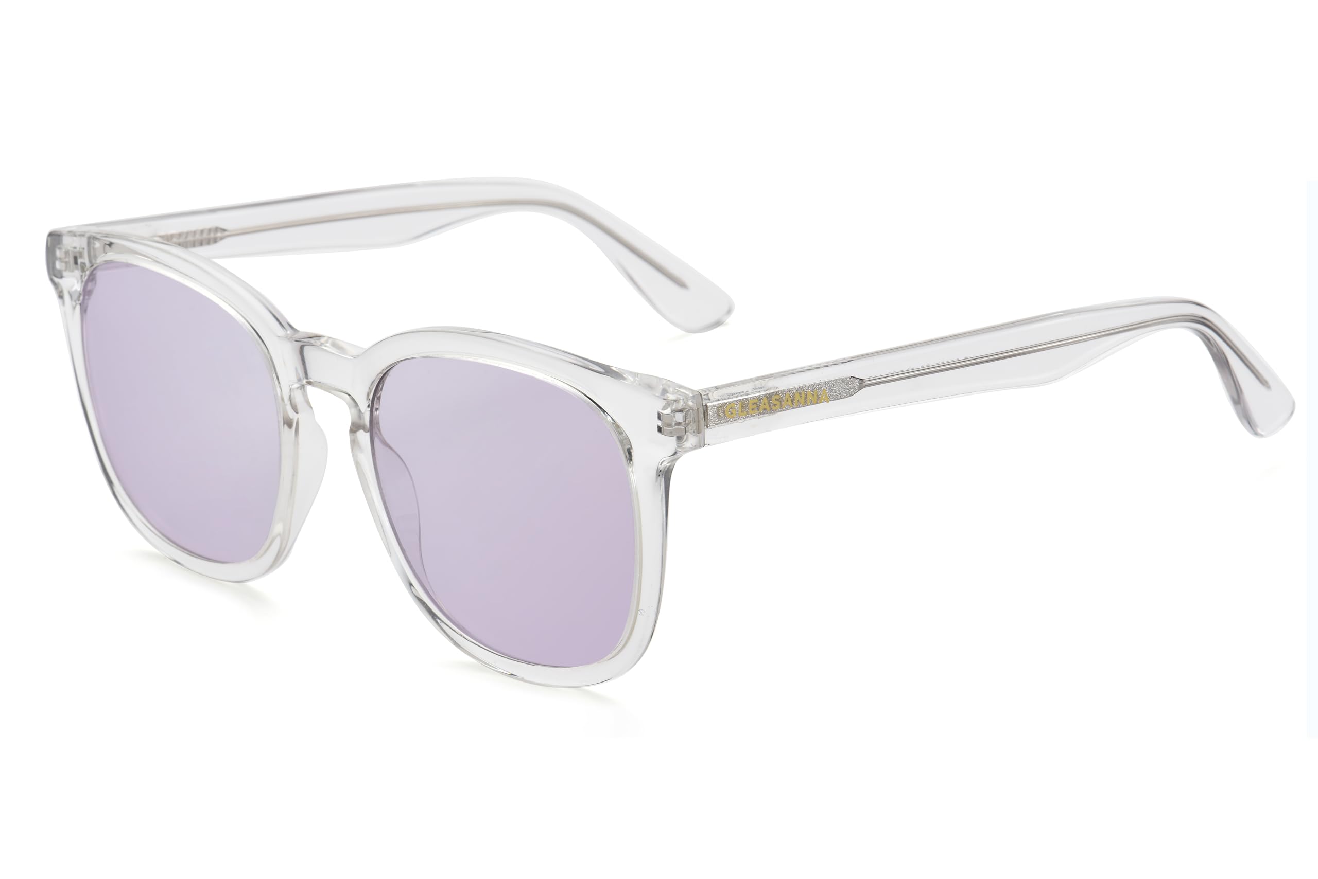 GLEASANNA Sleep Blue Light Glasses for Woman Men Light Purple Dual AR Coating Lens Anti Eyestrain Computer Gaming Glasses