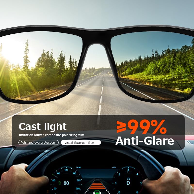 FEICE Polarized Sunglasses UV400 for Men and Women, Sports Sun Glasses for Cycling, Running, Fishing, UV Protection - Anti-Reflective, Durable Design