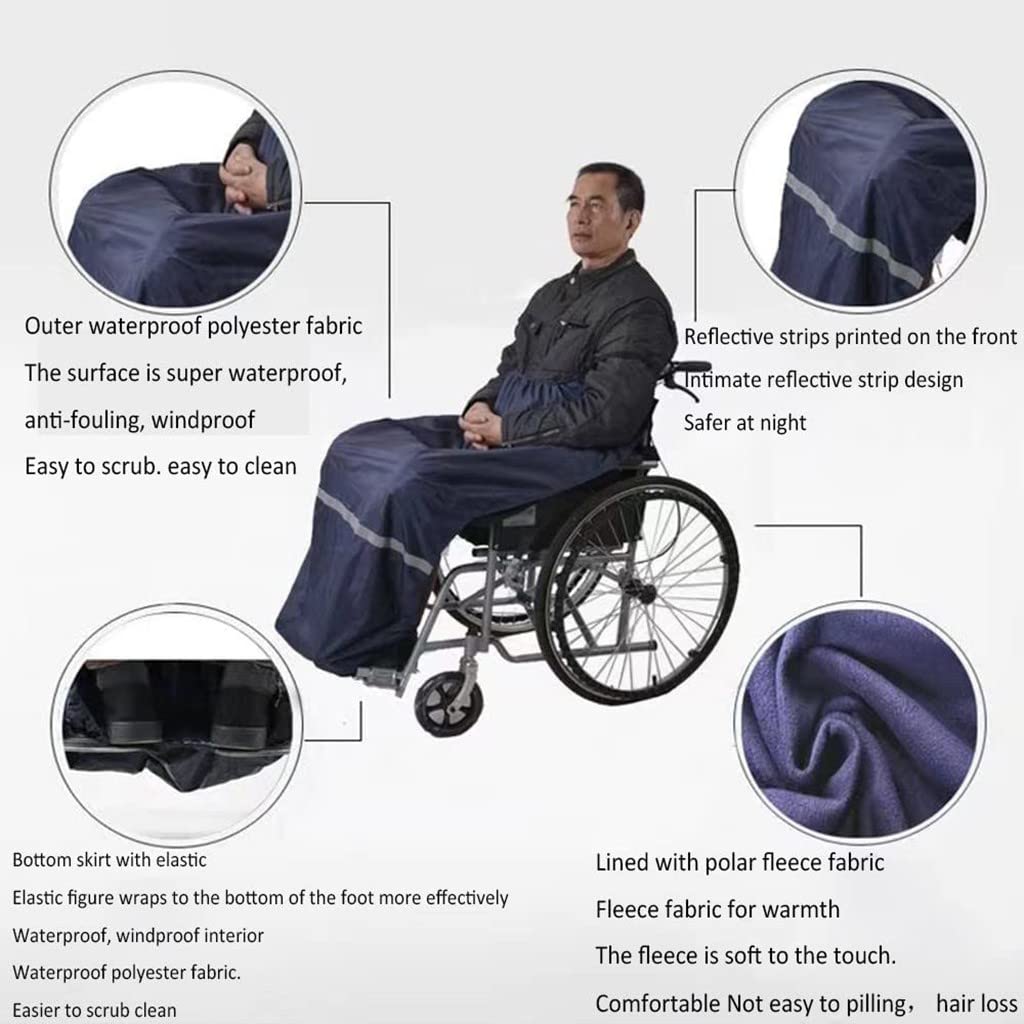 Manta para Silla de Ruedas para Mayor Calidez y Comodidad Funda para Silla de Ruedas a Prueba de Viento Manta Ligera para Silla de Ruedas para Adultos Manta Impermeable y
