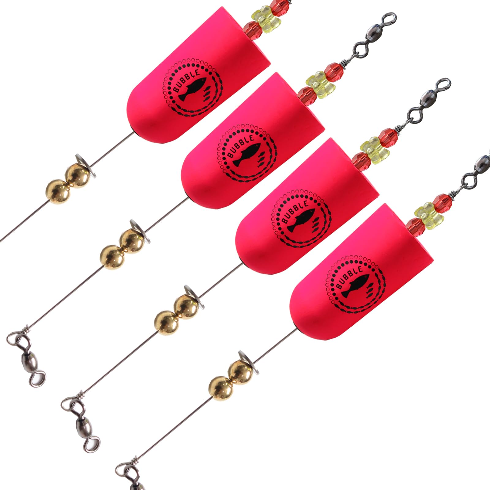 BUBBLE FISHING Popping Corks Floats for Saltwater Inshore Fishing Bobber 4pcs Rattle Rig Weighted Oval Popper Redfish Speckled Trout
