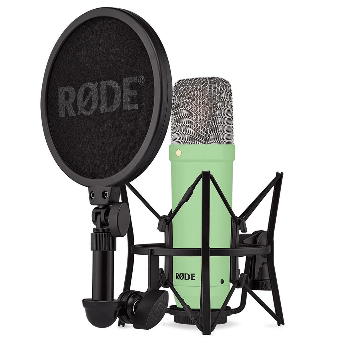 NT1 Signature Series Large-diaphragm Condenser Microphone with Shock Mount, Pop Filter and XLR Cable for Music Production, Vocal Recording, Streaming and Podcasting (Green)
