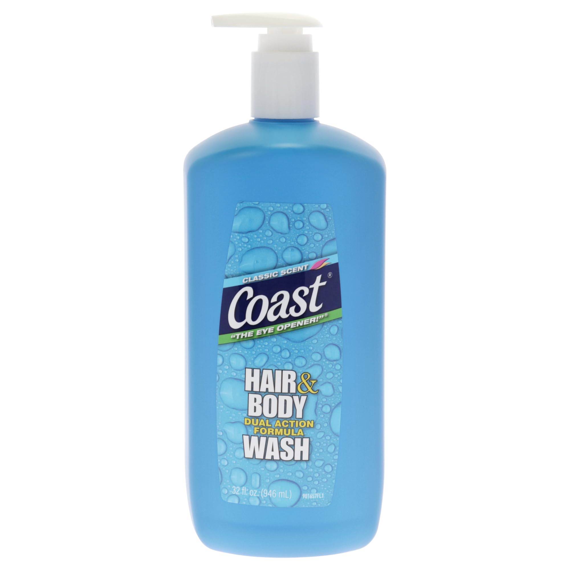 Coast Classic Scent Body Wash - Hair and Body Dual Action Formula Shower Gel Body Wash - Deep-Cleansing Gel Texture - Hydrating Body Wash - 32 oz