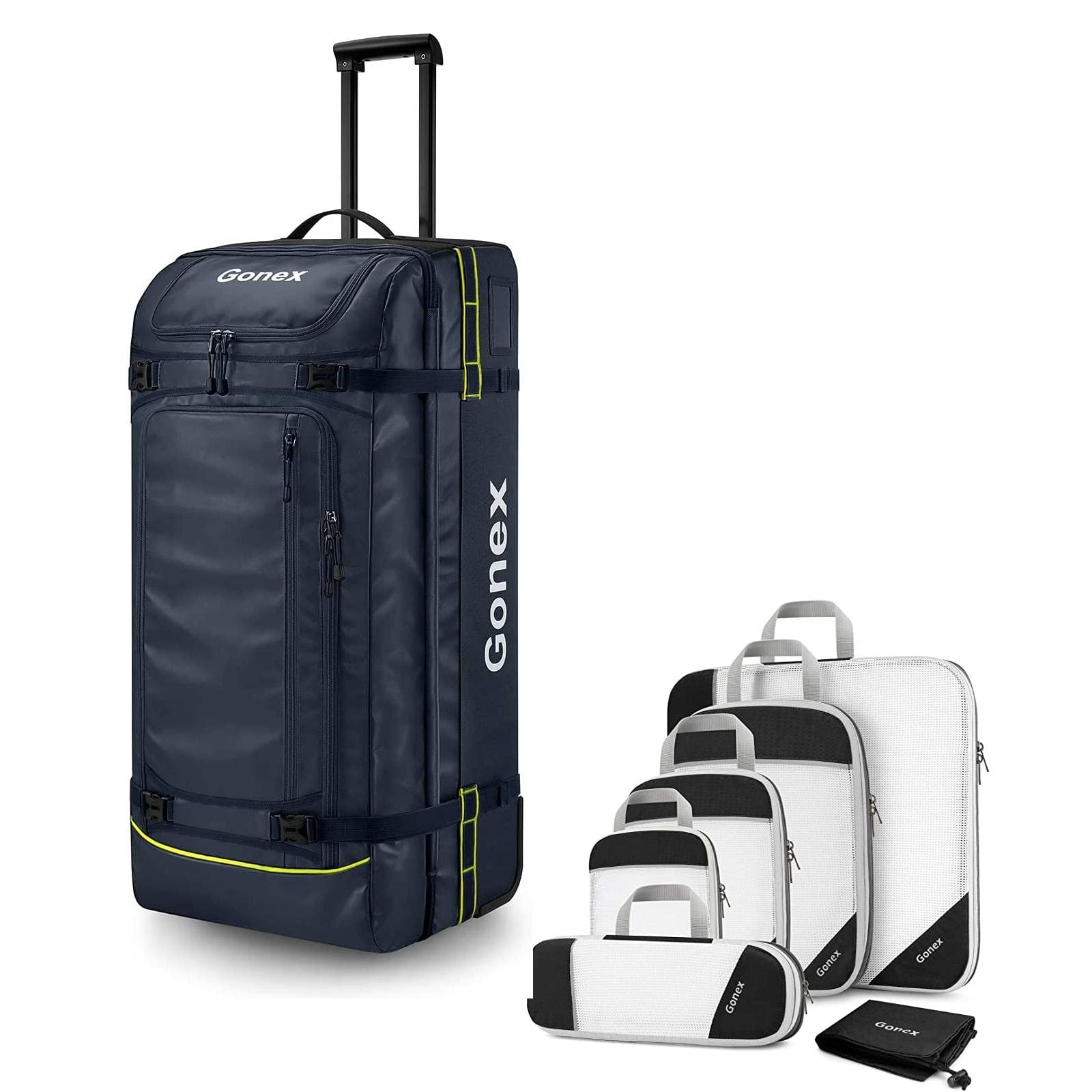 Photo 1 of Gonex Rolling Duffle Bag with Wheels with Compression Packing Cubes