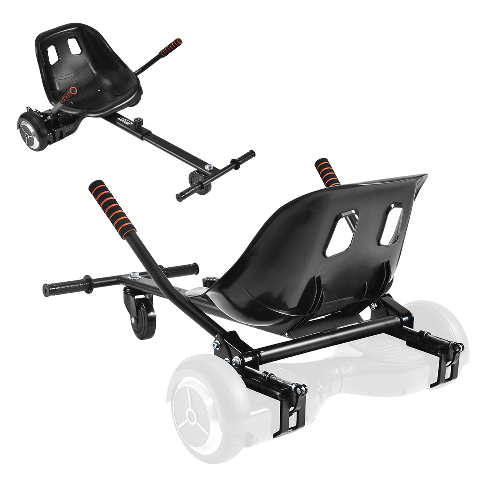 Hishine Hoverboard Seat Attachment for 6.5”-10” Hover Board, Toy Vehicles Upgrade Design No Need for Velcro Straps, Go Kart Conversion Kit Accessory for Self Balancing Scooter Transform into Go Cart