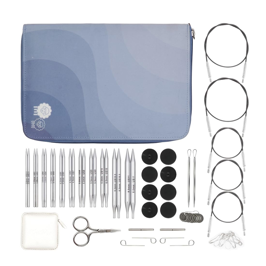 KnitPro Nova Regal Austauschbare Nadelspitzen Set 4" (10cm) | 11 Größen (3mm bis 8mm)