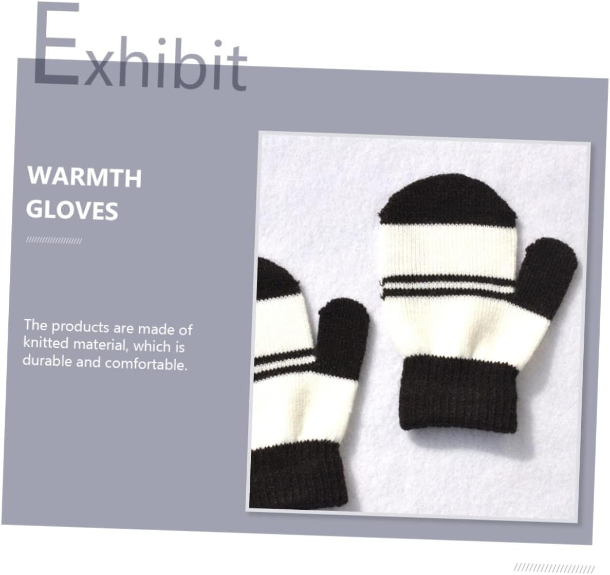 Homoyoyo 5pairs Warm Knitted Boy Girl Gloves for Soft Comfortable Mitts for Boys and Girls Skin-friendly for Ages Accessories for Boys and Girls