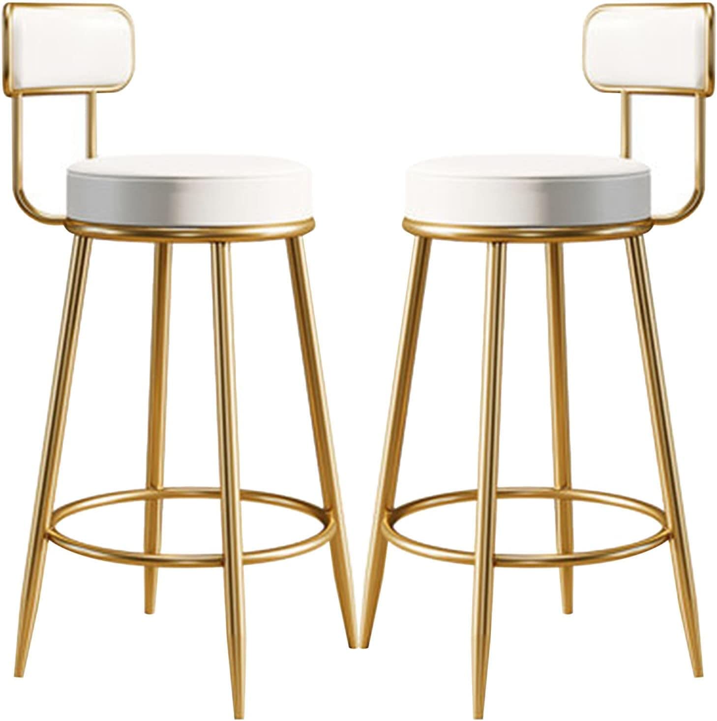 Tabourets de bar modernes pour salle à manger en cuir confortable lot de 2