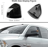 Vista 5 de Jinfili Lente ahumada LED para espejo lateral con señal de giro secuencial para lámparas de espejo retrovisor 68302828AA 68302829AA para camiones