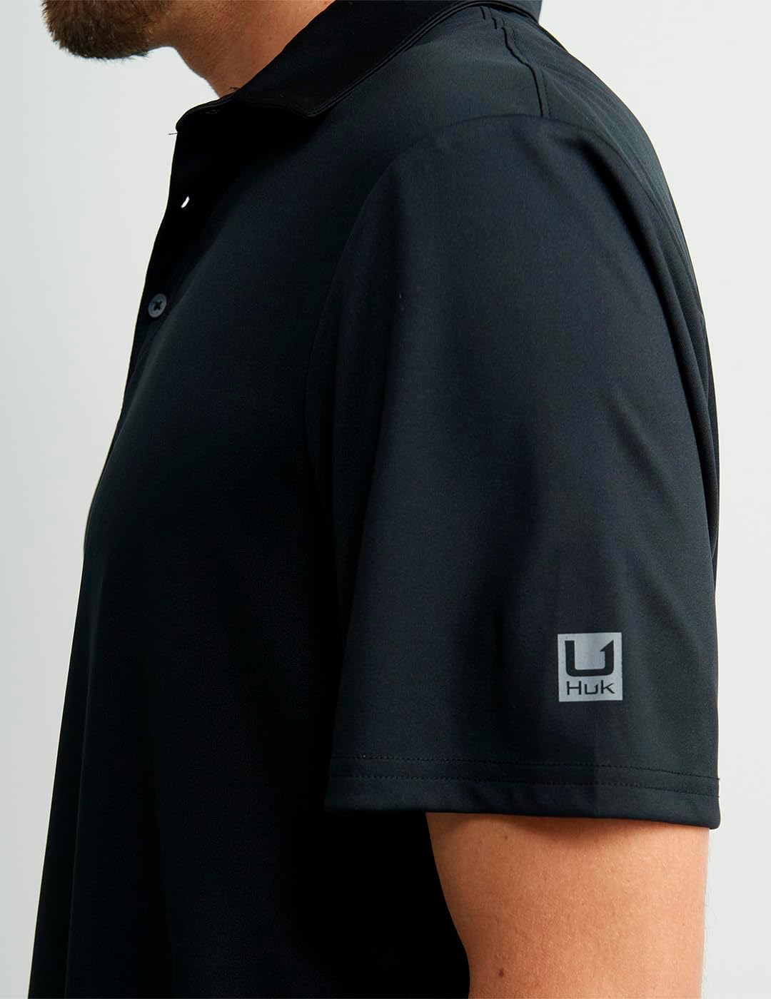 HUK Mens Pursuit Polo, Performance Short Sleeve Polo Shirt - Image 3
