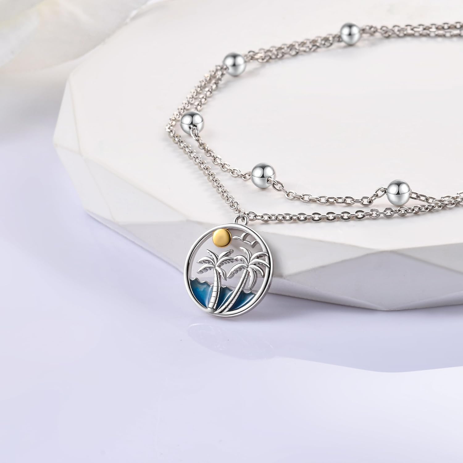 Anklet for Women S925 Sterling Silver Adjustable Foot Charm Ankle Bracelet Anklets Jewelry 9.5-10.5 Inches - Image 5