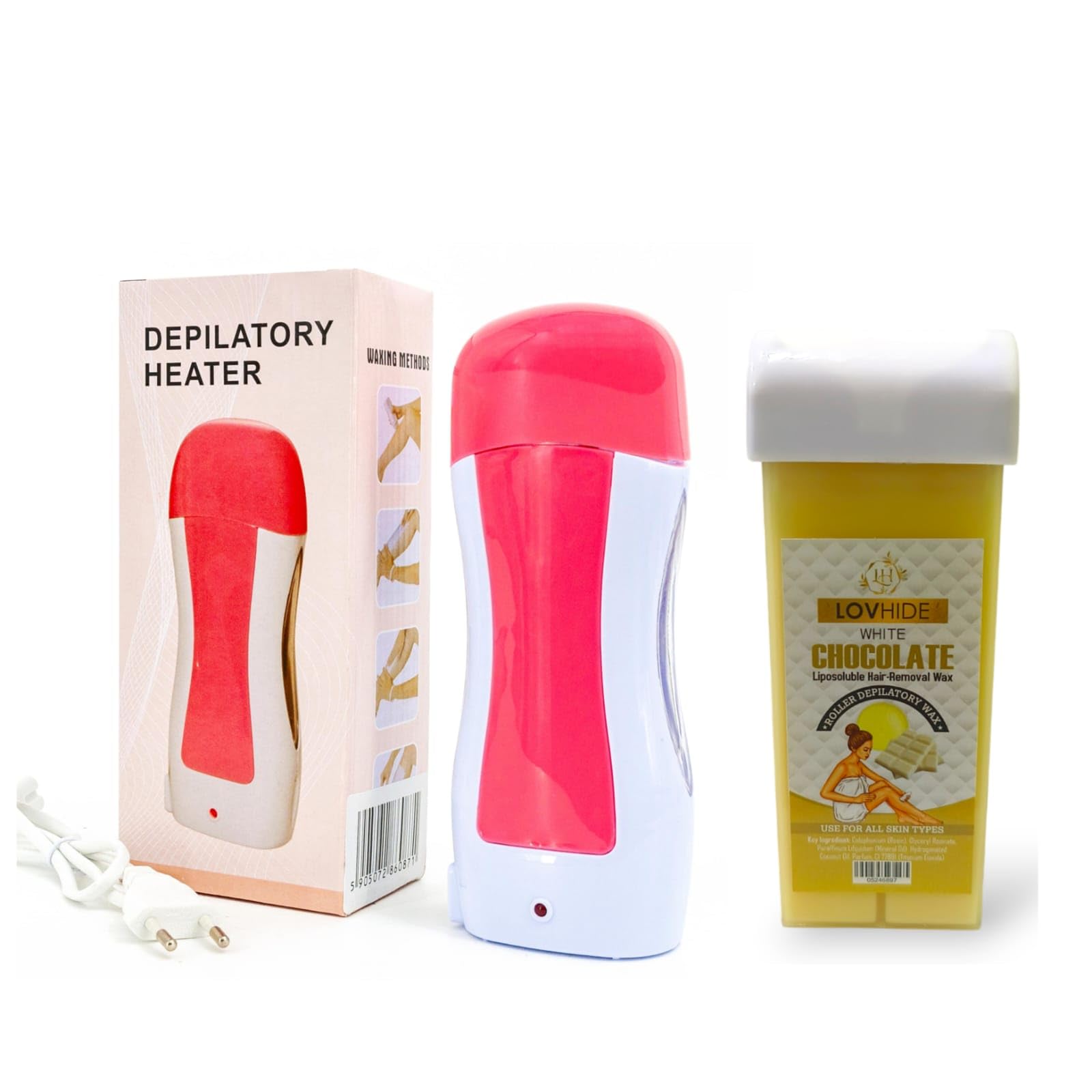 LOVHIDE Wax Warmer, 100Ml Wax Refil, Hair Removal Roll on Wax Heater Machine with Roll-On Wax Refill Cartridge Hair Removal Waxing Kit -100 Ml-New (Roll On Wax Heater-Wax Refill) (B0D1KCS2BM) Amazon Price History, Amazon Price Tracker