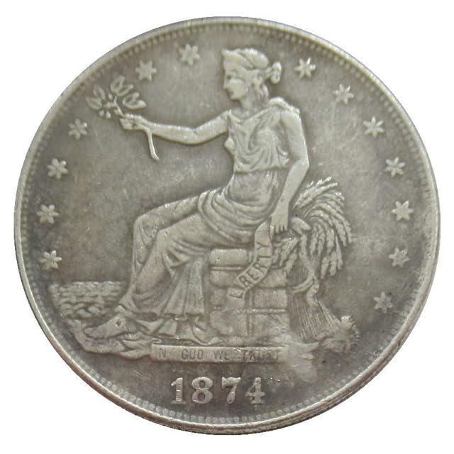 Foto 2 de 3 de LKTingBax 1874 - Monedas de níquel conmemorativas de monedas de un dólar estadounidense, moneda de níquel…