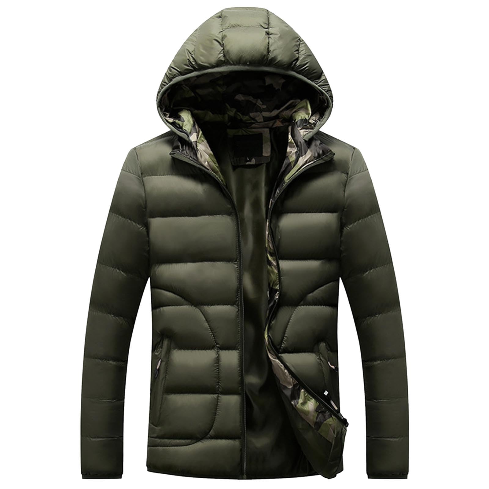Abrigo Hombre Chaqueta Negra Hombre Parka Verde Abrigo Negro Parkas Militares Chaqueta Militar Tres Cuartos Jacket Parka Larga Abrigos De Paño Militar Plumas Casual Plumas Men Warm Fashionable Hooded