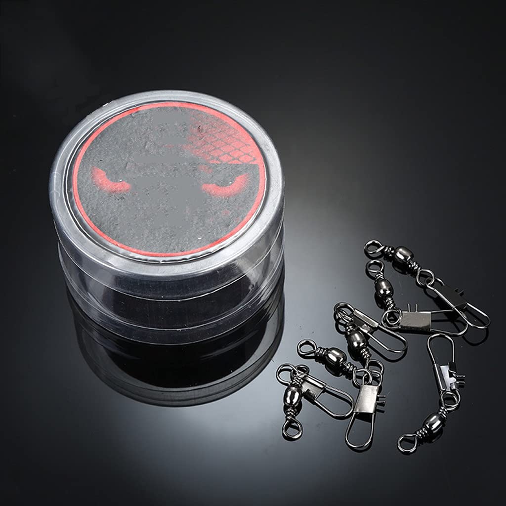 Ami da pesca 100 pezzi connettore da pesca asta di collegamento anello solido fibbia connettore clip in acciaio inox gancio da pesca interblocco per spigola, trota salata acqua dolce attrezzatura da